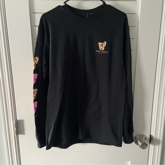 Simply Southern Black Long Sleeve Tshirt Sweetheart of The Rodeo New With Tags - Picture 3 of 3